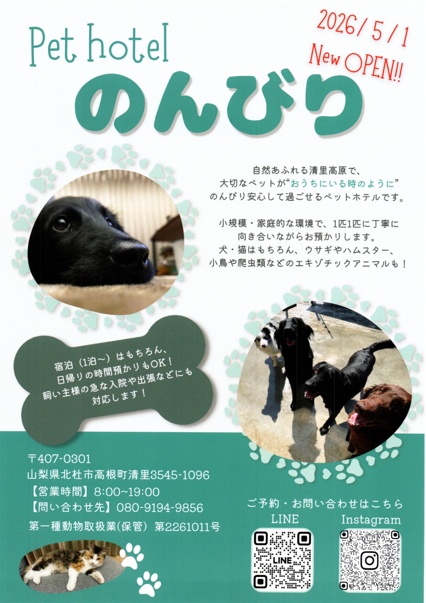 Pet hotel のんびり New OPEN!!